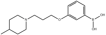 (3-(3-(4-甲基哌啶-1-基)丙氧基)苯基)硼酸 结构式