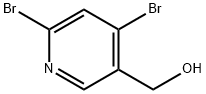 (4,6-二溴吡啶-3-基)甲醇 结构式