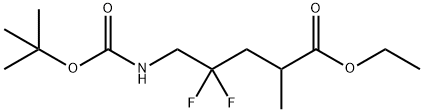 ethyl 5-(tert-butoxycarbonylaMino)-4,4-difluoro-2-Methylpentanoate 结构式