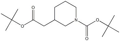 tert-butyl 3-(2-tert-butoxy-2-oxoethyl)piperidine-1-carboxylate 结构式