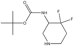 tert-butyl4,4-difluoropiperidin-3-ylcarbaMate 结构式