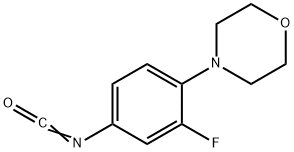 3-氟-4-吗啉基苯基异氰酸酯 结构式