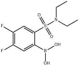 (2-(N,N-二乙基氨磺酰)-4,5-二氟苯基)硼酸 结构式
