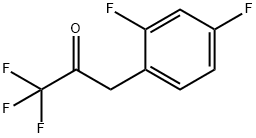 3-(2,4-二氟苯基)-1,1,1-三氟丙-2-酮 结构式