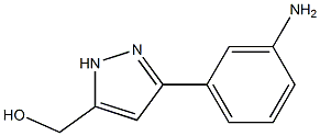 3-间氨基苯基-5-羟甲基-1H-吡唑 结构式