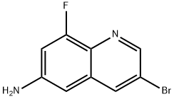 3-溴-8-氟-6-氨基喹啉 结构式