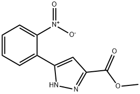 3-(2-硝基苯基)-1H-吡唑-5-羧酸甲酯 结构式