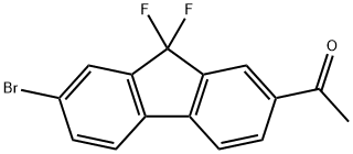 1-(7-溴-9,9-二氟-9H-芴-2-基)乙酮 结构式