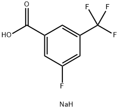 3-氟-5-三氟甲基苯甲酸钠 结构式