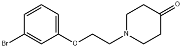 1-(2-(3-溴苯氧基)乙基)哌啶-4-酮 结构式