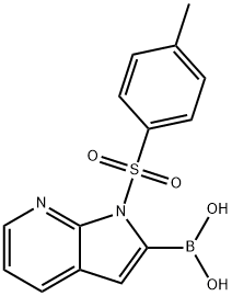 (1-甲苯磺酰基-1H-吡咯并[2,3-B]吡啶-2-基)硼酸 结构式