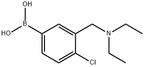 (4-氯-3-((二乙胺基)甲基)苯基)硼酸 结构式