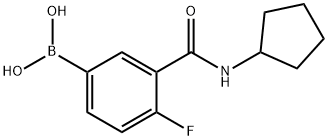 (3-(环戊基氨基甲酰)-4-氟苯基)硼酸 结构式