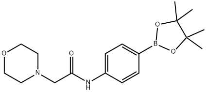 2-吗啉代-N-(4-(4,4,5,5-四甲基-1,3,2-二硼戊环-2-基)苯基)乙酰胺 结构式