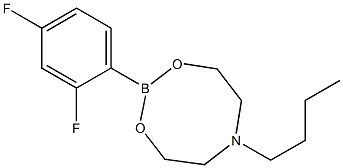 6-丁基-2-(2,4-二氟苯基)-1,3,6,2-二吖硼辛环 结构式