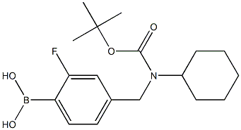 (4-(((叔-丁氧基羰基)(环己基)氨基)甲基)-2-氟苯基)硼酸 结构式