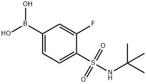 (4-(N-(叔-丁基)氨磺酰)-3-氟苯基)硼酸 结构式