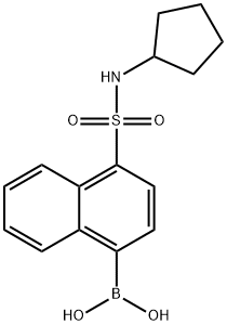 (4-(N-环戊基氨磺酰)萘-1-基)硼酸 结构式