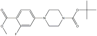 tert-butyl 4-(3-fluoro-4-(Methoxycarbonyl)phenyl)piperazine-1-carboxylate 结构式