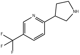 2-(吡咯烷-3-基)-5-(三氟甲基)吡啶 结构式