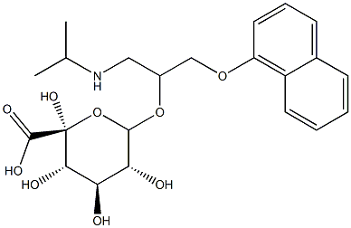 (+/-)-5-羟基普萘洛尔葡糖苷酸 结构式