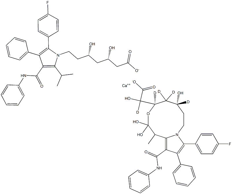 邻羟基阿托伐他汀D5内酯 结构式