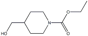4-(羟甲基)哌啶-1-甲酸乙酯 结构式