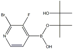 2-BroMo-3-fluoropyridine-4-boronic acid pinacol ester 结构式