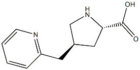 (2S,4S)-4-(pyridin-2-ylMethyl)pyrrolidine-2-carboxylic acid 结构式