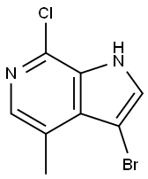 3-BroMo-7-chloro-4-Methyl-6-azaindole 结构式