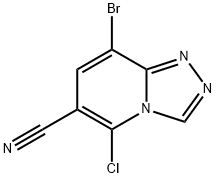 8-BROMO-5-CHLORO-[1,2,4]TRIAZOLO[4,3-A]PYRIDINE-6-CARBONITRILE 结构式