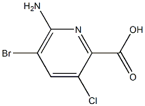 2-氨基-3-溴-5-氯-6-吡啶甲酸 结构式