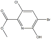 5-溴-3-氯-6-羟基-2-吡啶甲酸甲酯 结构式