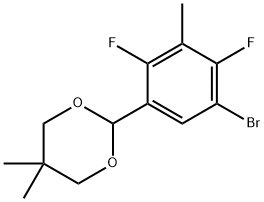 2-(5-溴-2,4-二氟-3-甲基-苯基)-5,5-二甲基-[1,3]二噁烷 结构式