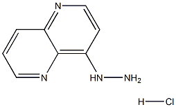 4-Hydrazinyl-1,5-naphthyridine hydrochloride 结构式