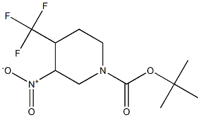 TERT-BUTYL 3-NITRO-4-(TRIFLUOROMETHYL)PIPERIDINE-1-CARBOXYLATE 结构式