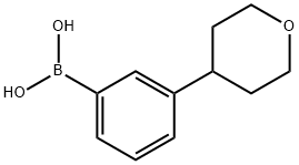 (3-(四氢-2H-吡喃-4-基)苯基)硼酸 结构式