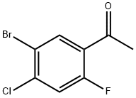 1-(5-溴-4-氯-2-氟苯基)乙烷-1-酮 结构式