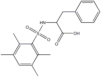 N-(2,3,5,6-四甲基苯基磺酰基)-DL-苯基丙氨酸 结构式