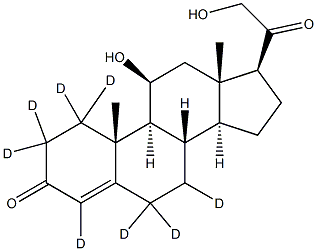 皮质酮-D8 结构式