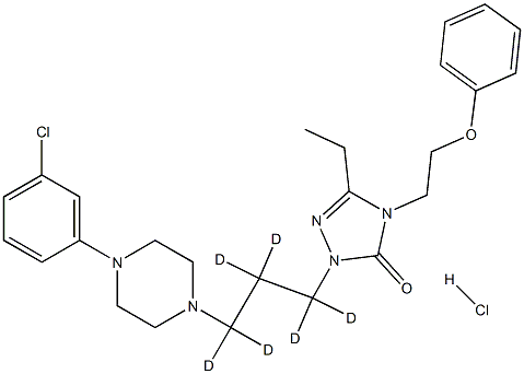 盐酸奈法唑酮D6 结构式