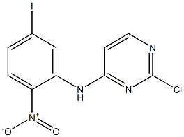 2-氯-N-(5-碘-2-硝基苯)-4-嘧啶胺 结构式