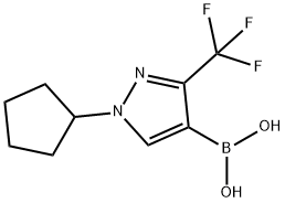 1-Cyclopentyl-3-(trifluoroMethyl)pyrazole-4-boronic acid 结构式