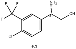 3-三氟甲基-4-氯-L-苯甘氨醇盐酸盐 结构式