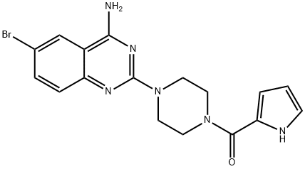 [4-(4-AMino-6-broMo-quinazolin-2-yl)-piperazin-1-yl]-(1H-pyrrol-2-yl)-Methanone 结构式