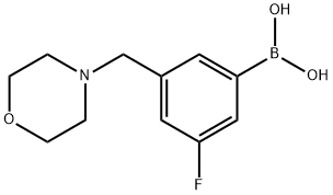 3-氟-5-(吗啉甲基)苯基硼酸 结构式