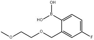 4-氟-2-((2-甲氧基乙氧基)甲基)苯基硼酸 结构式