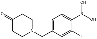 2-氟-4-((4-羰基哌啶-1-基)甲基)苯基硼酸 结构式