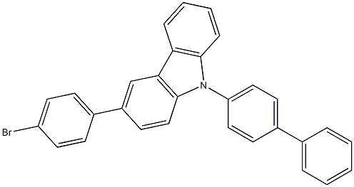 9-Biphenyl-4-yl-3-(4-broMo-phenyl)-9H-carbazole 结构式