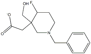(1-benzyl-4-fluoropiperidin-3-yl)Methyl acetate 结构式